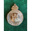 CIVILIAN PROTECTION SERVICE,WARDEN SECTION BRASS CAP BADGE-WORN DURING WW2- NO LUGS