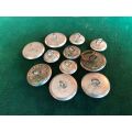 ROYAL NATAL CARBINEERS WHITE METAL TUNIC BUTTONS-WORN FROM 1936- 11 IN TOTAL-SOLD TOGETHER
