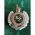 RHODESIAN CORPS OF ENGINEERS CAP BADGE-WORN MID 1970`S-1980- 2 LUGS