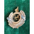 RHODESIAN CORPS OF ENGINEERS CAP BADGE-WORN MID 1970`S-1980- 2 LUGS