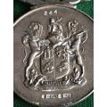 FULL SIZE SILVER DANIE THERON MEDAL (DTM)1970-1997-SA MINT AND SILVER MARKINGS ON THE BACK-NUMBERED