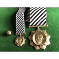 FULL SIZE AND MINIATURE MANDELA SILVER MEDAL WITH PIN- FULL SIZE NUMBERED