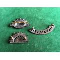 3X AUSTRALIAN BADGES-SOLD TOGETHER-LUGS INTACT