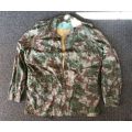 POLICE TASK FORCE CAMO JACKET -2ND PATTERN-SIZE SMALL-COMES WITH REMOVABLE WOOL INNER-MEASURES 60 CM