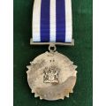FULL SIZE SADF PRO MERITO MEDAL SILVER MARKINGS AND NUMBERED 28