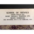 A COLOUR PHOTO CARD SCHOOL SIGNALS COURSE SIGS/36(142)BASIC SIGNALS TRAINING (TF) BRADY BARRACKS 30T