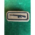 SADF PERIOD MARKSMAN BADGE RUBBERIZED WITH 2 PINS