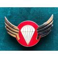 BOPHUTHATSWANA DEFENCE FORCE PARACHUTE,INSTRUCTORS WING-BREAST BADGE -FULL SIZE-MEASURES 70MM- 3 PIN