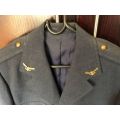 SA AIR FORCE STEP OUT JACKET AND SIDE CAP-THE JACKET A SIZE MEDIUM-MEASURES 50 CM ARMPIT TO ARMPIT-L