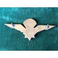 SA POLICE VLAKPLAAS PARACHUTE WINGS- GILT WINGS WITH ENAMEL CENTRE- 2 PINS