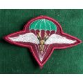1 PARA BATTALION BERET BADGE-OFFICERS-WORN FROM 1980`S- LUREX EMBROIDERED