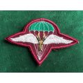 1 PARA BATTALION BERET BADGE-OFFICERS-WORN FROM 1980`S-LUREX EMBROIDERED