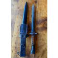 BELGIUM SAFNM 1949 RIFLE BAYONET-THE RIFLE AND DOUBLE EDGED 1949 BAYONET WERE SOLD TO ARGENTINA,EGYP