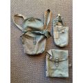 SELECTION OF 3 RHODESIAN POUCHES,KIT FROM A FORMER MEMBER