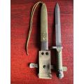 AUTHENTIC MODEL L CETME BAYONET-USED BY THE SPANISH DURING THE LATE 1980`S AND EARLY 1990`S-IT HAS A