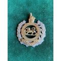 SOUTHERN RHODESIA CORPS OF ENGINEERS OTHER RANKS CAP BADGE-1949-56- NO LUGS