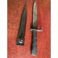 SA S1 OR UZI BAYONET WITH PLASTIC SCABBARD-THE BAYONET IS IN A NEW/NEVER USED CONDITION-SCABBARD-USE