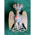ITALIAN WW2 COLONIAL POLICE CAP BADGE- 2X SCREW LUGS