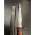 SCARCE,BRITISH NO 7 MK1 BAYONET WITH RED GRIPS-MADE WW2 ONE OF ONLY 25000