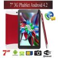 7" 3G Android 4.2 Tablet Smartphone, Dual SIM Cards, Dual Cameras, GPS, Wi-Fi, Bluetooth