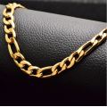 Elegant Men's 6mm Golden Stainless Steel Link Chain Bracelet in Complimentary Gift Box