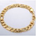 Elegant Men's 6mm Golden Stainless Steel Link Chain Bracelet in Complimentary Gift Box