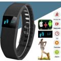 Bluetooth Smartwatch & Fitness Bracelet with Pedometer for Samsung & Android Phones BLACK