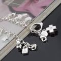 Exquisite Solid Silver Fill Charm Bracelet in Complimentary Gift Box