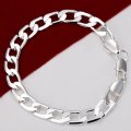 Elegant Men's 6mm Silver Stainless Steel Link Chain Bracelet in Complimentary Gift Box