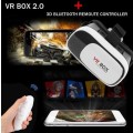 VR Box 2, 3D Virtual Reality GLASSES With Head Mount & Bluetooth Game REMOTE