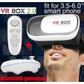 VR Box 2, 3D Virtual Reality Glasses With Head Mount & 3D Bluetooth Remote Controller