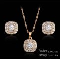 MOTHERS DAY - Elegant Austrian Cubic Zirconia Square Shape Jewelry Set in Complimentary Gift Box