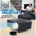 Mini LED Multimedia Projector and Remote Control - HDMI Port, USB, SD Cart Slot and many more