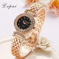 Elegant Ladies LVPAI Crystal Diamante Quartz Wrist Watches in Gold or Silver