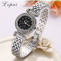 Elegant Ladies LVPAI Crystal Diamante Quartz Wrist Watch in Gold or Silver