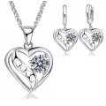 MOTHERS DAY - Exquisite Cubic Zirconia Heart Shaped Jewelry Set in Complimentary Gift Box