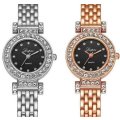 Elegant Ladies LVPAI Crystal Diamante Quartz Wrist Watch in Gold or Silver