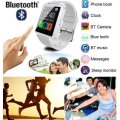 Bluetooth Smartwatch for Android - Pedometer, Sleep Monitor, Drink Reminder, Remote Camera - WHITE