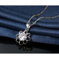 MOTHERS DAY GIFT - 925 Sterling Silver Cubic Zirconia Flower Jewelry Set in Complimentary Gift Box