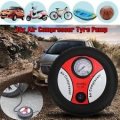 12V Portable and Compact Electric Compressor - 260 PSI with Pressure Gauge and 3 Nozzle Adapters