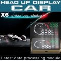 X6 HD LED Car HUD Head up Display Projector, OBDII Interface, Show Speed, Fuel Consumption, Temp....