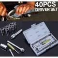40 Piece Combination Socket Wrench Set - All You Need, Compact in a Case