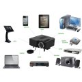 HD 1080P LED Multimedia Projector & Home Theater Cinema & Remote - AV, TV, VGA, HDMI, USB, SD, WTC