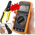 COMBO DEAL - LCD Display Digital Multimeter AC DC Voltage PLUS Wire Stripper Tool