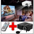 HD 1080P LED Multimedia Projector & Home Theater Cinema & Remote - AV, TV, VGA, HDMI, USB, SD, WTC
