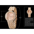 Elegant Ladies Geneva Crystal Quartz Wrist Watch in Rosegold, Gold or Silver