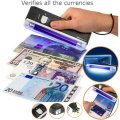 2 in 1 Portable UV Light Counterfeit Money Detector - Verifies All Currencies, Compact & Convenient