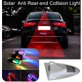 LED SOLAR Shark Fin Anti-Collision Tail Light Available in Silver or Black