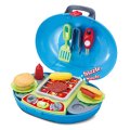 Simulation BBQ Grill Braai Play Set With Light & Sound - Easy-to-carry Case