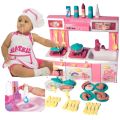 Mini Kitchen Play Set With Opening Doors, Sound & Light - Simulates a Real Kitchen With Accessories